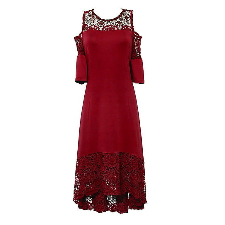 Lace Chiffon Stitching Irregular Long Sleeve Dress Lace Chiffon Stitching Irregular Long Sleeve Dress