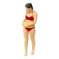 thumbnail image 3 of 1/64 Girl Figures Beach, Swimsuit Woman Model, Realistic Miniature Model, Trains People Figures for Desktop Ornament Collections Decor Accessory Red, 3 of 8