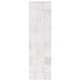 thumbnail image 3 of SAFAVIEH Abstract Eunice Solid Runner Rug, Ivory/Blue, 2'3" x 8', 3 of 12