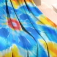thumbnail image 3 of Colorful Rainbow Tie Dye Spiral Pattern Blanket,Comfortable Soft Flannel Throw Blanket,All Season,Warm Lightweight Blankets for Sofa Bed Couch Living Room Chair,30"x40", 3 of 4