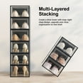 thumbnail image 3 of SEE SPRING Shoe Box Fit Size 14,Clear Plastic Stackable Shoe Organizer for Closet,12 Pack,, 3 of 5