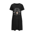 thumbnail image 2 of Sakmal Black Moo Moo Nightgown for Women Plus Size Short Casual Halloween Sleep Dress Short Sleeve Ghost Print Nightgowns for Women, 2 of 5