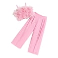 thumbnail image 1 of Odeerbi 4-7 Años Niñas Verano Trajes Algodón Tul Flor Camisola Tops Traje Pantalones Dos-Conjunto de Dos Piezas Pantalones Rectos de Flores de Malla, 1 of 9