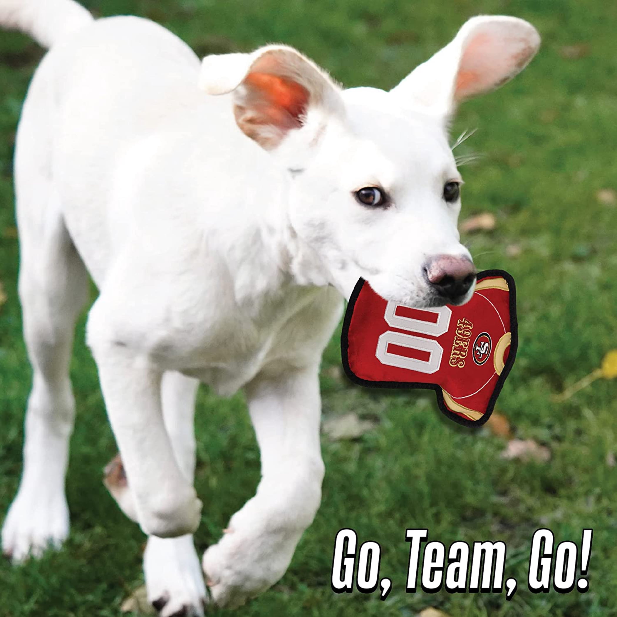 NFL Tough Jersey Pet Dog Toy Premium Quality with Built-in Squeaker Chew Toy