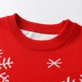 thumbnail image 4 of Odeerbi Kids Boys Girls Christmas Sweater Cute Winter Thermal Knit Crewneck Sweater Kids Baby Fall Christmas Pullover Sweater Knitted Bottoming Shirt Kids Clothes Red, 4 of 7