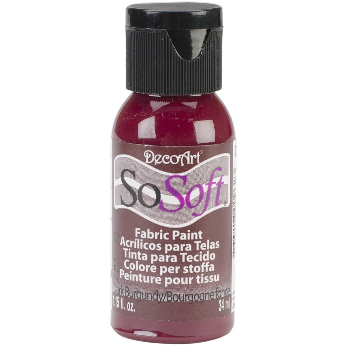 SoSoft Fabric Acrylic Paint 1ozDark Burgundy
