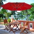 thumbnail image 4 of Costway 9' Patio Market Umbrella Outdoor Table  Aluminum Crank W/8 Ribs Burgundy, 4 of 10