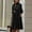 Black, variant on Aobny Black Ladies Spring Dresses Elegant Office Shirt Dress Color Block Long Sleeve Collared Casual Dresses