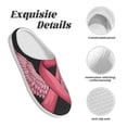 thumbnail image 5 of KLL Ribbon With Angel Wings Pattern Adult Unisex Cozy Slippers,Fuzzy Slip-on Slippers TPR Sole Slippers Comfort Plush Home Footwear for Indoor & Outdoor-35/36, 5 of 7