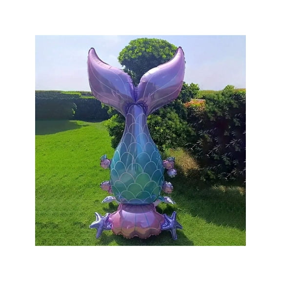 1pc Oversized 150cm Mermaid Tail Shaped Foil Balloon Large Mermaid Theme Party Decoration Birthday Party Photo Prop