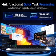 SGIN 15.6in Laptop 6GB DDR4 128GB SSD Laptop AI, Windows 11 with 4-Core Intel Celeron Laptop Computer, 1-yr Office 365, FHD 1920*1080