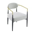 thumbnail image 2 of Draxiel Modern Upholstered Accent Chair, Iron, Beige + Black + Gold, 2 of 6