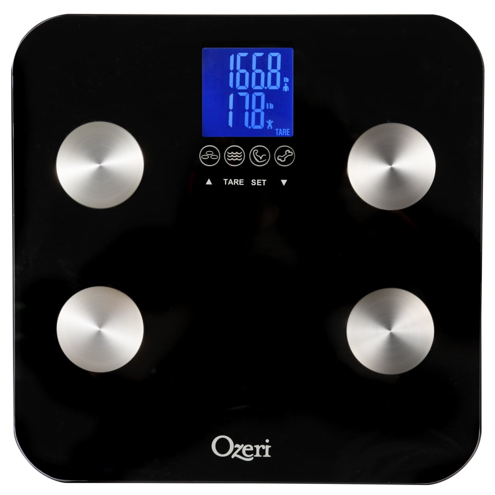 Ozeri Touch Total Bathroom Scale - Measures Fat, Muscle, Bone ...