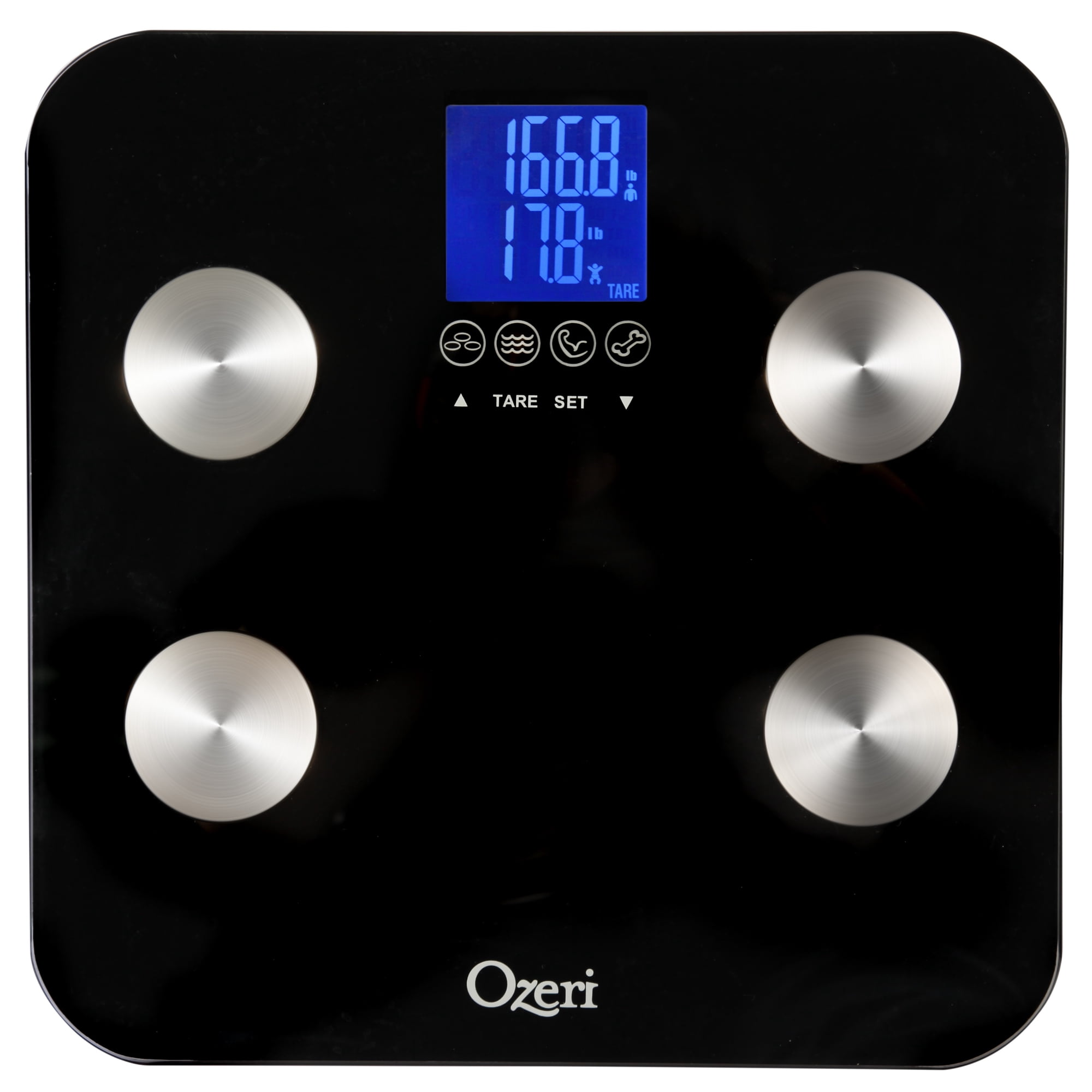 Ozeri Touch 440 lbs Total Body Bath Scale with Auto Recognition and Infant Tare Technology