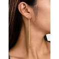 thumbnail image 3 of Dangle Earrings for Women- 14K Gold Plated Butterfly Heart Star Hoop Chain Tassel Design Long Dangle Earrings, 3 of 5