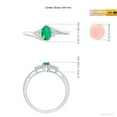 thumbnail image 4 of Angara Natural 0.4 Ct. Emerald with Diamond Classic Ring in 14K White Gold for Women (Ring Size: 3.5), 4 of 9