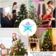 thumbnail image 4 of Adorno para árbol de Navidad con forma de estrella y luces LED, adorno para árbol de Navidad con forma de estrella de 5 puntas RGB que brilla en la oscuridad, color blanco positivo, 4 of 4