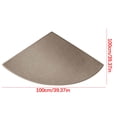 thumbnail image 2 of Large L Shaped Kitchen Rug,Sector Textured Corner Mat,Absorbent Quarter Round Rug for Sink Bathroom Washable Floor Cover,39 Inch,Khaki, 2 of 7