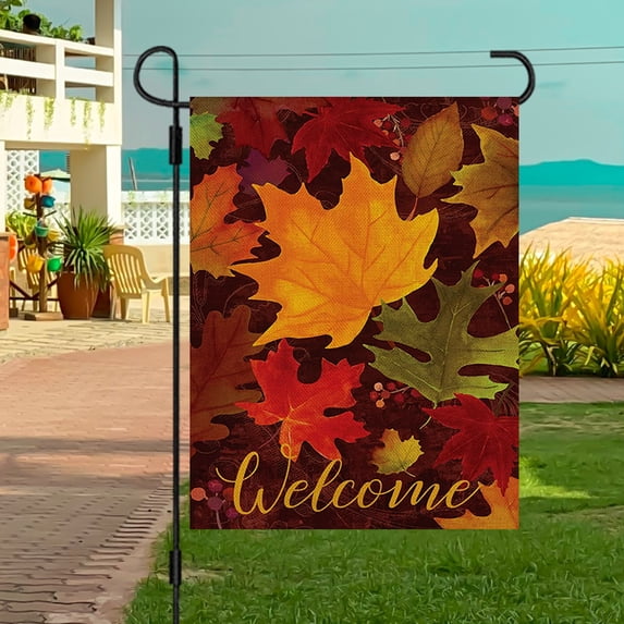Fall Garden Flag - Fall Gnome Garden Flag, Gnome Fall Garden Flag, Fall Small Garden Flag