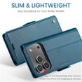 thumbnail image 6 of CaseMe Leather For iPhone 18 Pro Wallet Case with RFID Blocking, Card Holder Magnetic Clasp Kickstand Folio Case,Blue,For iPhone 18 Pro, 6 of 12