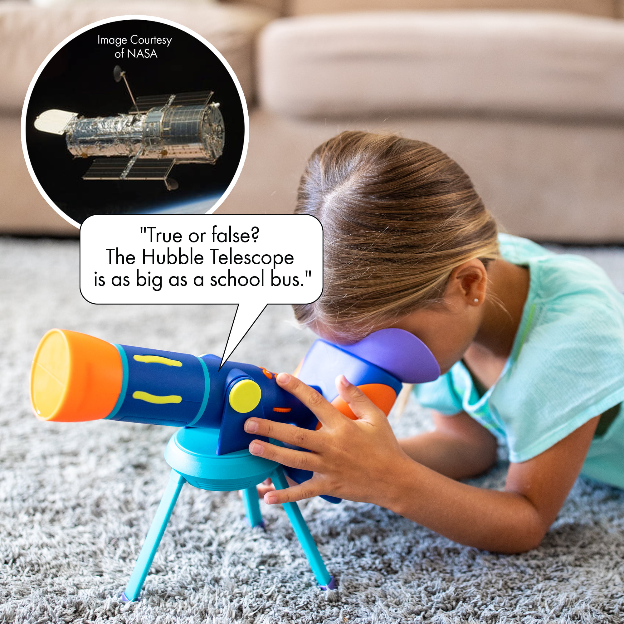 Educational Insights GeoSafari Jr. My First Kids Telescopio, juguete STEM,  regalo para niños a partir de 4 años
