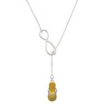 thumbnail image 1 of Delight Jewelry Silvertone Yellow Paw Flip Flop Silver tone Elegant Infinity Lariat Necklace, 1 of 4