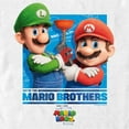 thumbnail image 2 of Men's The Super Mario Bros. Movie We're the Mario Brothers  Graphic Tee White 3X Large, 2 of 5