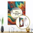 thumbnail image 3 of Designart "Exploring Orange Marble s Depths III" Modern Geometric Mirror Wall Decor - Modern Orange Abstract Mirror Wall Art For Bathroom - 32" x 24" Inch, 3 of 5