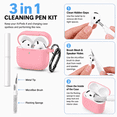 thumbnail image 6 of Lonmuju Silicone Case Cover for Airpods 4th Gen, Protective Earbud Skin with Cleaning Kit and Carabiner,pink, 6 of 7