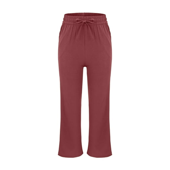 Endives Womens Satin Wide Leg Pants Straight Leg Loose Fit High Waist Casual Comfortable Versatile Baggy Pants