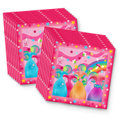 Trolls Party Birthday Party Supplies Set Plates Napkins Cups Tableware Kit for 16
