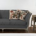 thumbnail image 7 of Ambesonne Monstera Throw Pillow Cover 2 Pack, Abstract Mid Century Boho, 24", Redwood Beige and Black, 7 of 7