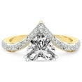 thumbnail image 3 of Heart Shape 2 Carat IGI Certified Lab Grown Diamond Ring | 14K Yellow Gold | Athena Chevron Twist Diamond Ring | FG-VS1-VS2 Quality Friendly Diamonds, 3 of 5