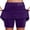 A-Purple317, variant on Womens Skort Graphic Print High Waisted Slim Fit Mini Skirt 2 In 1 Tennis Skirts Workout With Pockets