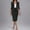 1-Black, variant on Women's Business Suit Set 3/4 Sleeve Open Front Blazer and Pencil Skirt Two Piece Workwear Office Formal Outfit