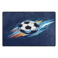 thumbnail image 2 of Non-Slip Area Rug 31"x20" Indoor Washable Floor Mats Carpet Printed for Living Room, Bedroom, Home Decor Soccer Ball in Space, 2 of 7