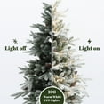 thumbnail image 5 of 4.5Ft Pre-Lit LED Artificial Flocked Pine Tree with Pine Cones and Pot, 5 of 14