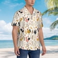 thumbnail image 2 of KLL Men's Hawaiian Shirt Short Sleeve Button Down Beach Shirts-Cartoon Chickens, 2 of 5