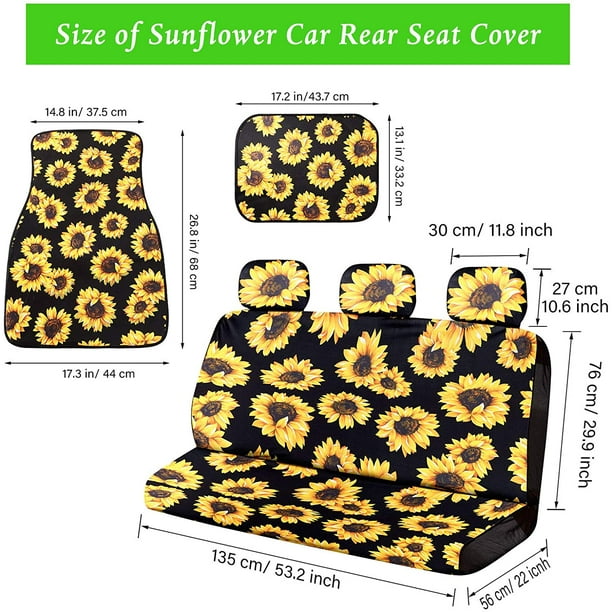 21 Pieces Sunflower Car Accessories Set Include 13 Pieces
