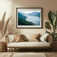 thumbnail image 3 of The Columbia River from Mitchell Point - Oregon Photography Landscape Nature Mountain Scenic Forest Travel Poster Black Framed Wall Art Print 5 x 7 inches, 3 of 4