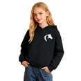 thumbnail image 3 of Girls' Fashion Hoodies Cozy Graphic Printed Hooded Long Sleeve Pullover Top Back To School Daily Wear Girls Sweatshirts Black 2 Years-3 Years, 3 of 3