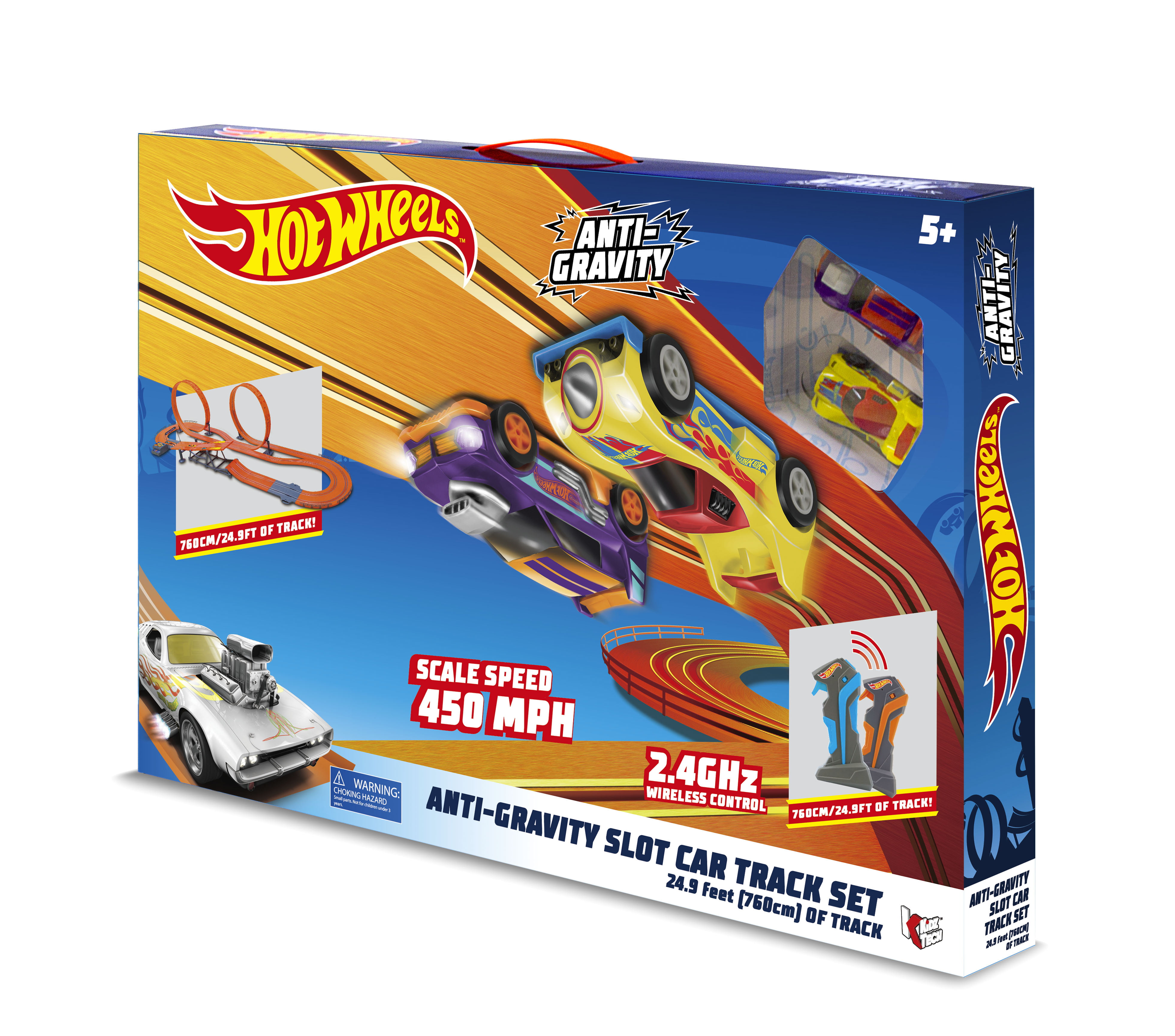 Hot Wheels Slot Car Track Set Beginner Level Big Ages 5 New Toy Play Boys Girl 