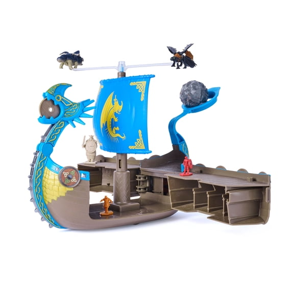 DreamWorks Dragons, How to Train Your Dragon Transforming Viking Ship Playset for Kids 4 and up