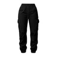 thumbnail image 2 of Vrorvz Cargo Jogger for Womens Drawstring Elastic Waisted Joggers Slim Leg Pant Outdoor Hiking Pants with Pockets, 2 of 5