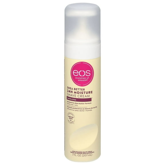 Pack of 4 eos Shea Better 24 Hour Moisture Shave Cream - Vanilla Bliss - 7 oz - Package may vary