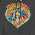 thumbnail image 2 of Justice League JLA Mothers Day Heart Unisex Adult Pull-Over Heather Hoodie,Black, Small, 2 of 3