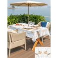 thumbnail image 5 of Outdoor Tablecloth with Umbrella Hole for Patio/Picnic/Party/Camping, Blue Pink Waterproof Table Cloth Rectangle Table Cover Washable, Cute Hobbyhorse Train Cloud Plaid (54"x 80"), 5 of 8