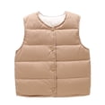 thumbnail image 6 of FNNMNNR Toddler Girls Boys Winter down Vest for 1-6 Years Old Autumn Warm Sleeveless Jackets with Buttons Baby Puffer Padded V-Collar Coats, 6 of 9