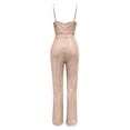 thumbnail image 6 of Jumpsuits for Women Casual Suspenders Deep V Neck Sequined Wide Leg Romper,Rose Gold,XL, 6 of 6