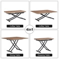 thumbnail image 5 of M optimized Modern Lifting Dining Table Multifunctional Foldable Coffee Table with Wood Desktop and Metal Legs, 4-in-1 Dressing Table Office Table for Home Space Saving, 5 of 9